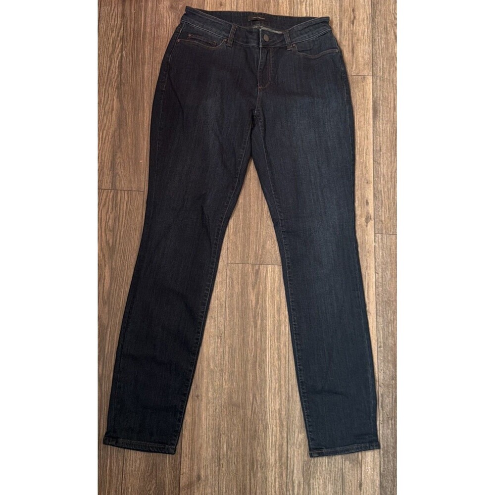 ANN TAYLOR Jean 6 Women Skinny Curvy Fit Dark Wash Indigo Blue Stretch Slim